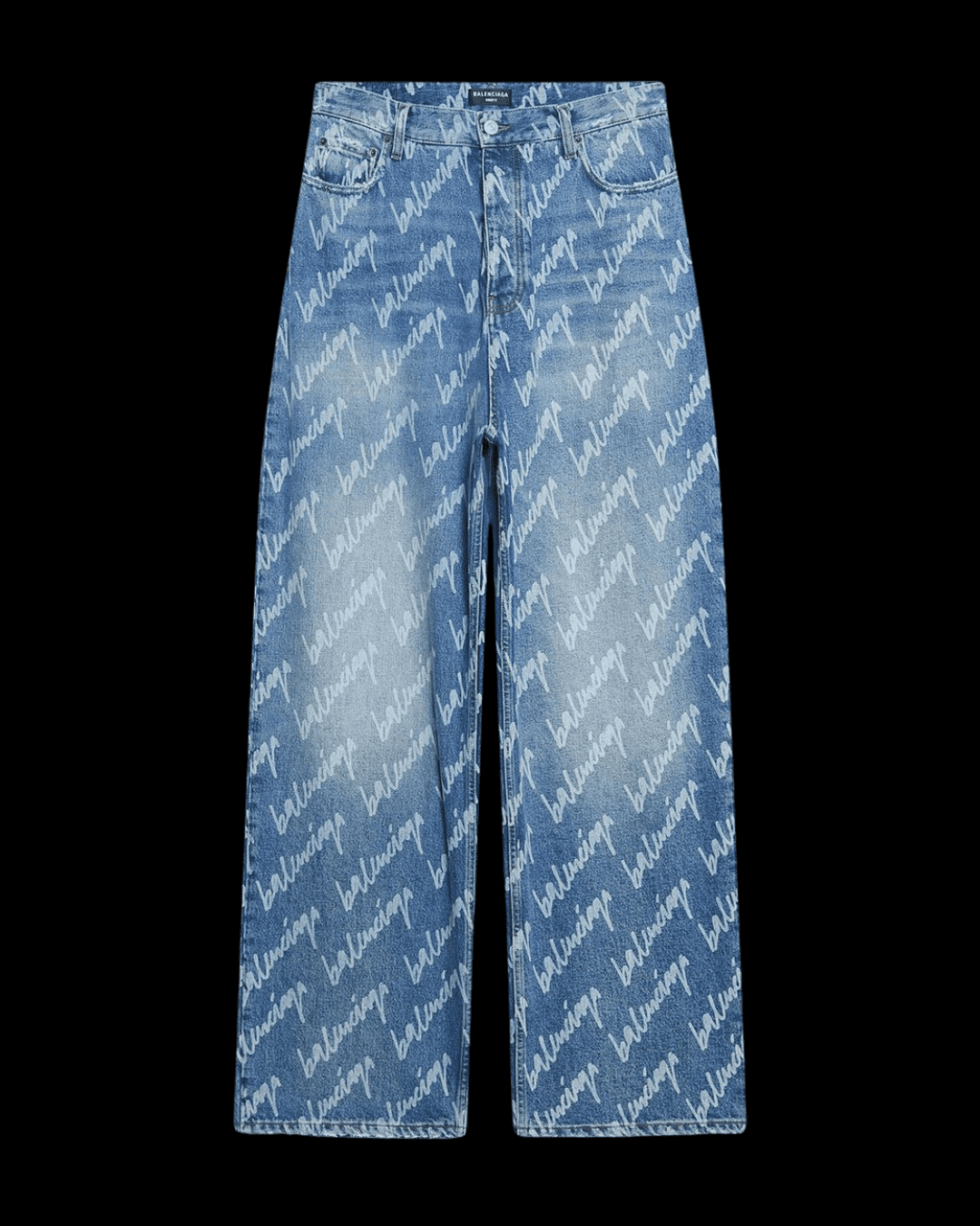 Jeans Balenciaga Azzurri - con scritte svasate 2025