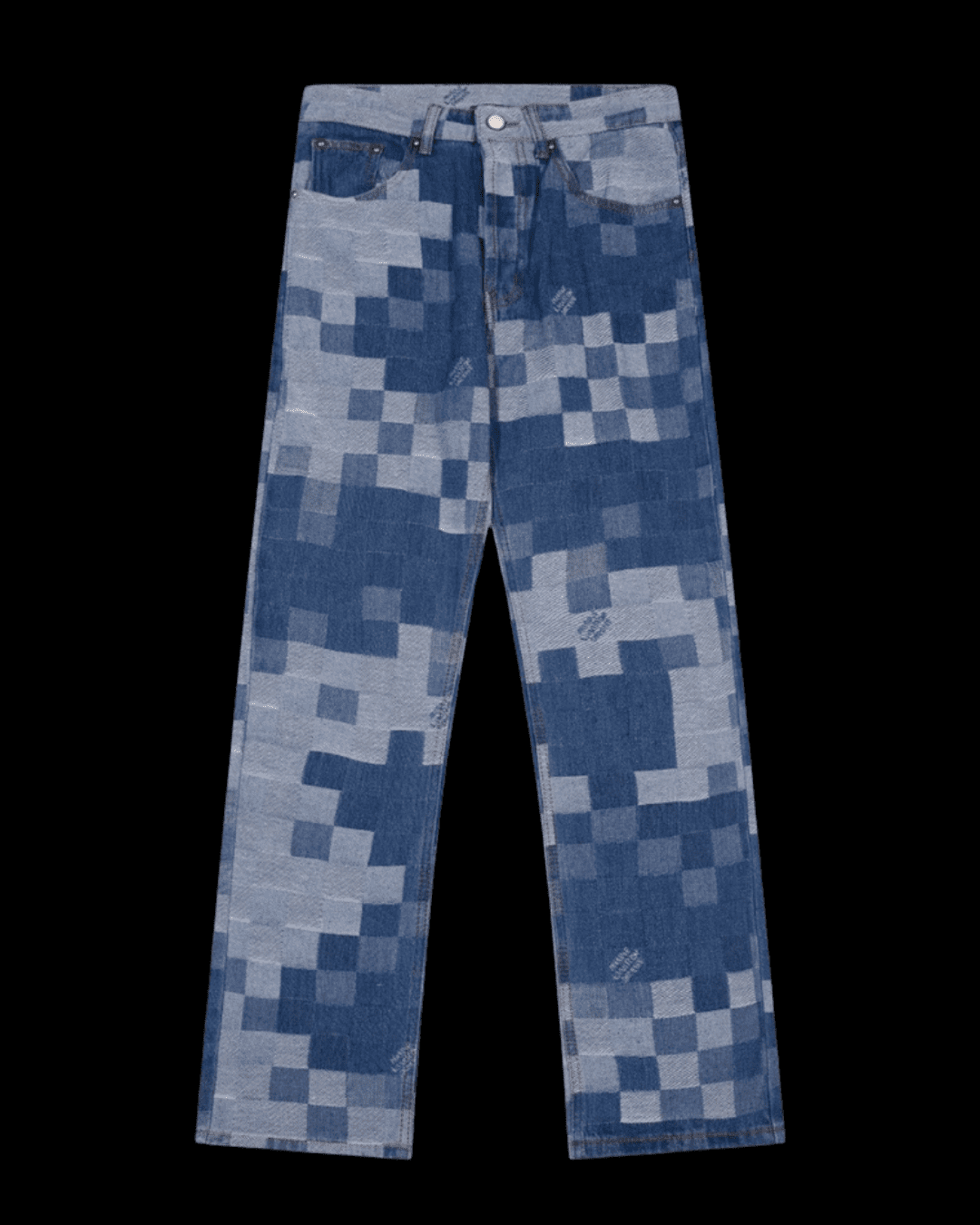 Jeans Louis Vuitton Azzurro - con quadretti oversize 2025