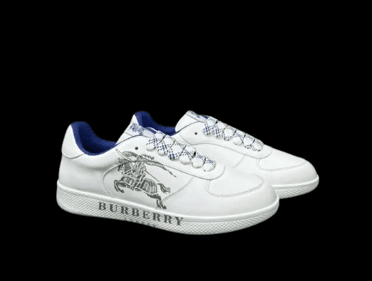 Burberry Leather Stock Sneakers White & Green 2025