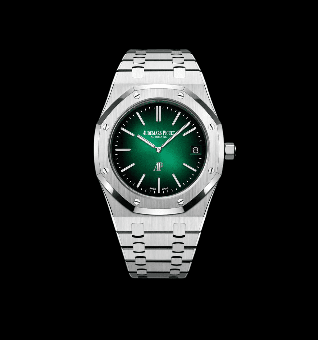 Audemars Piguet Royal Oak 16202PT.OO.1240PT.01 ‘Jumbo’ Extra-Thin ’50th Anniversary’ Green Dial 2025