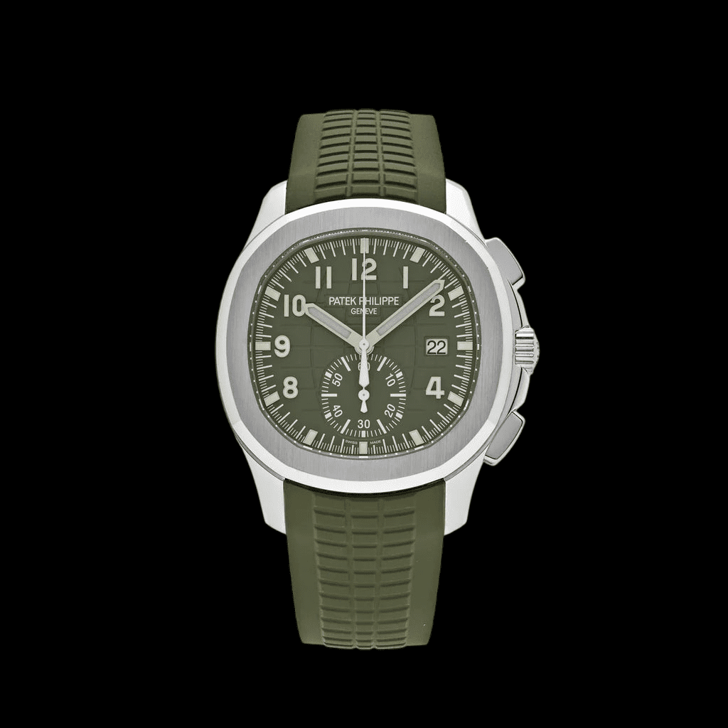 Patek Philippe Aquanaut 5968G-010 Chronograph White Gold Khaki Green Dial 2025