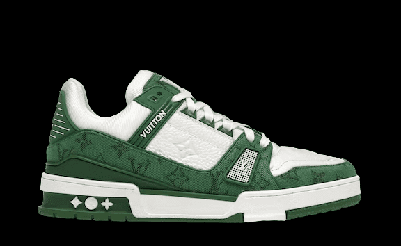 Trainer Green Monogram Denim White 2025