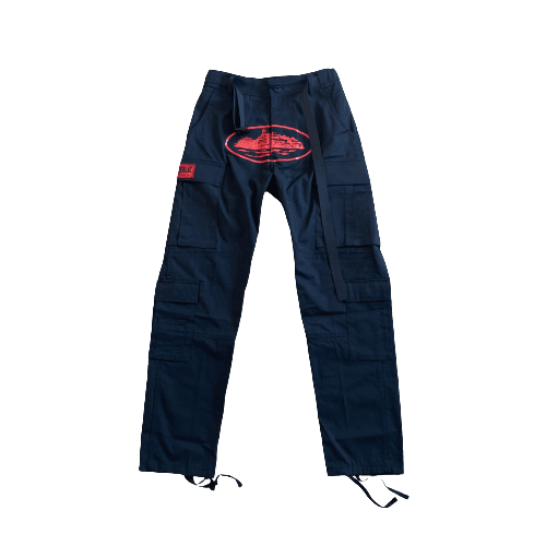 CORTEIZ BLACK N WITH RED LOGO CARGOS 2025