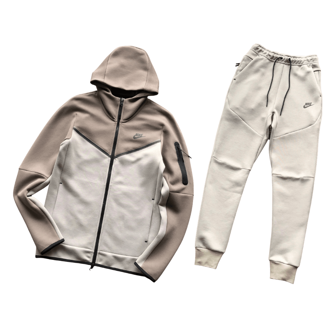 TECH FLEECE – BAIGE/WHITE 2025