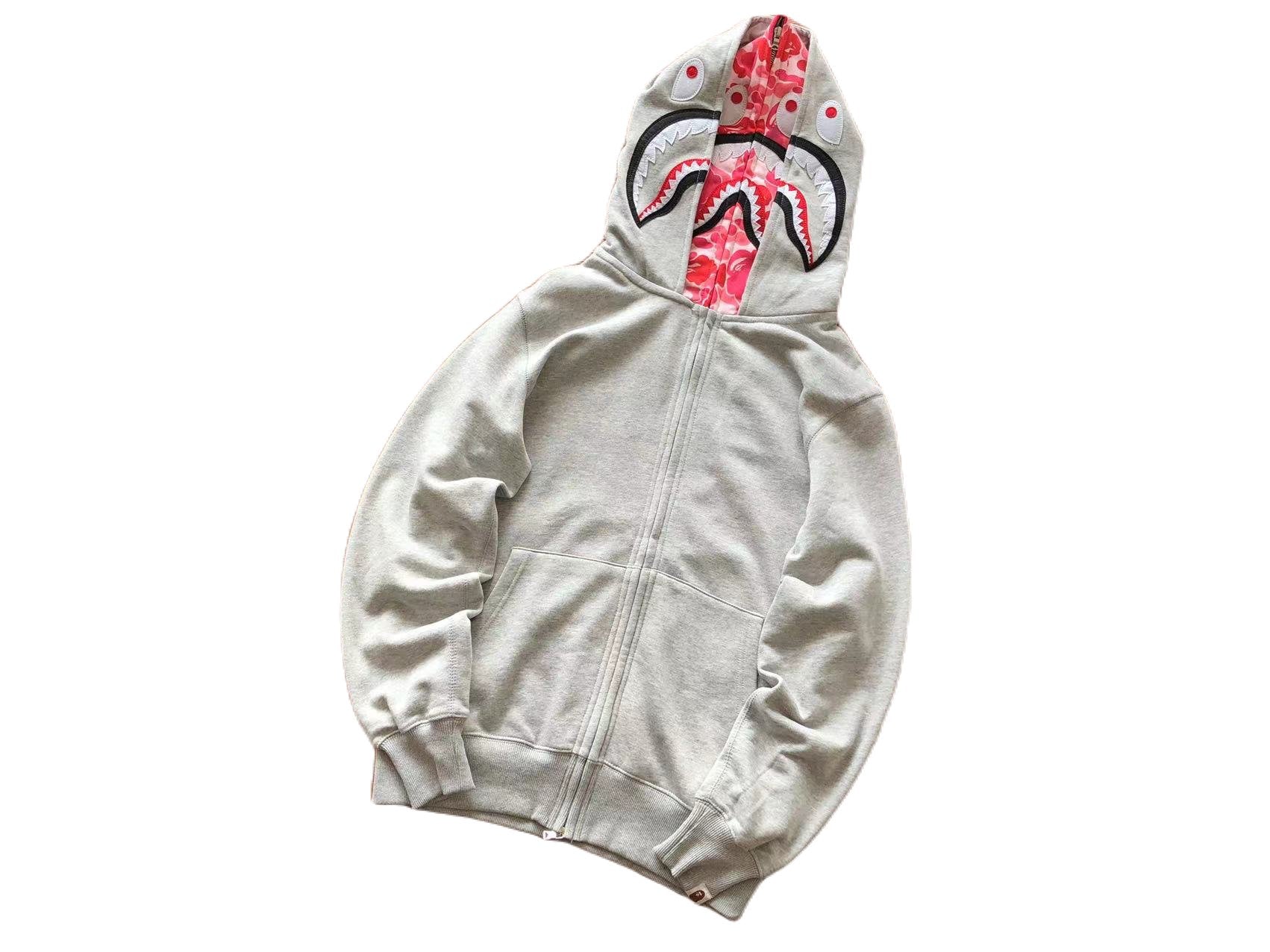 HOODIE – BAPE GREY/PINK 2025