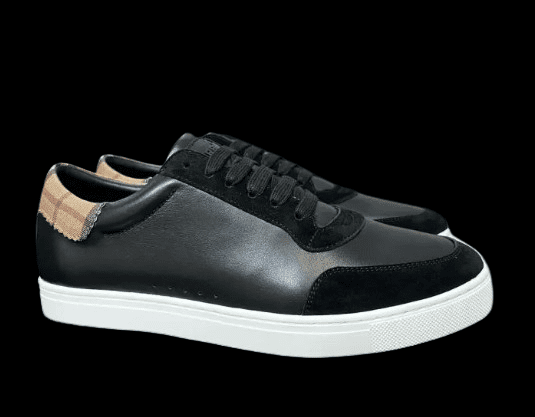 Burberry Leather and Cotton Check Sneaker Black 2025