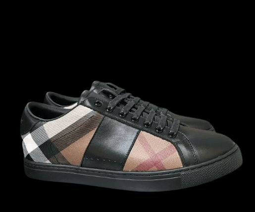 Burberry Leather and Cotton Check Sneaker Black 2025