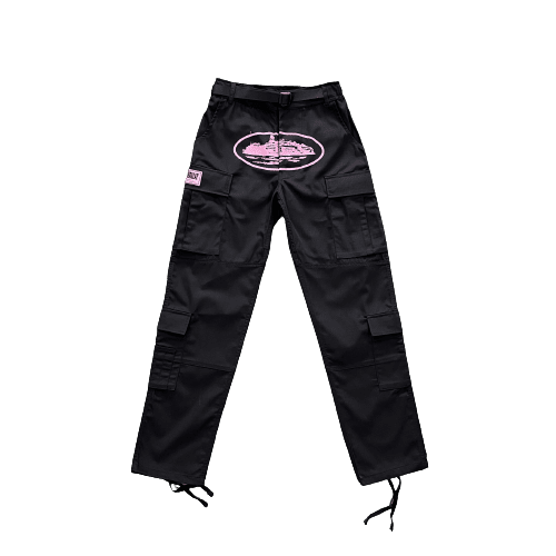 BLACK WITH PINK LOGO CARGOS 2025