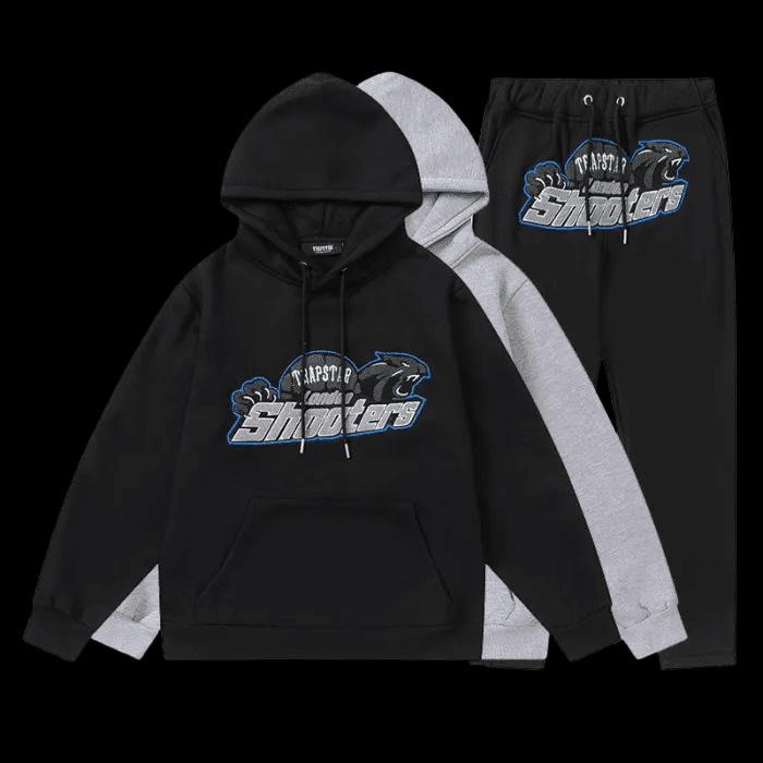 Tuta Trapstar Shooters Nera o Grigia - Logo Blu