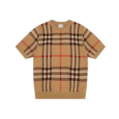 T-shirt Burberry Marrone - a quadri 100% cotone 2025