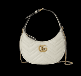 BORSA A MEZZALUNA MINI GG MARMONT BIANCA 2025