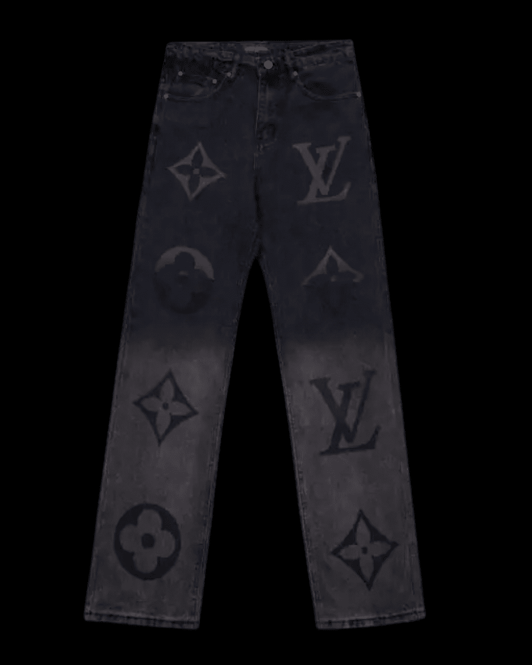 Jeans Louis Vuitton Nero - con logo sfasato 2025