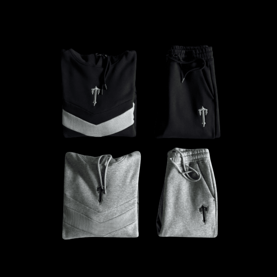 V ETRIPE HOODIE TRACKSUIT-GREY 2025