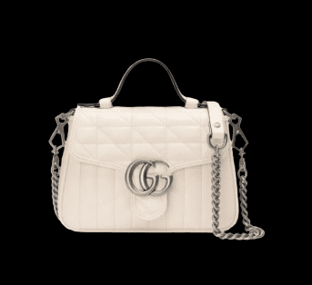 BORSA A MANO MINI DONNA GG MARMONT MATELASSÉ BIANCO 2025