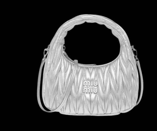 Borsa miu miu hobo Wander in nappa matelassé 2025
