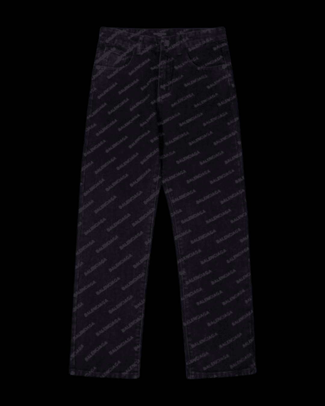 Jeans Balenciaga Nero - con scritte svasate 2025