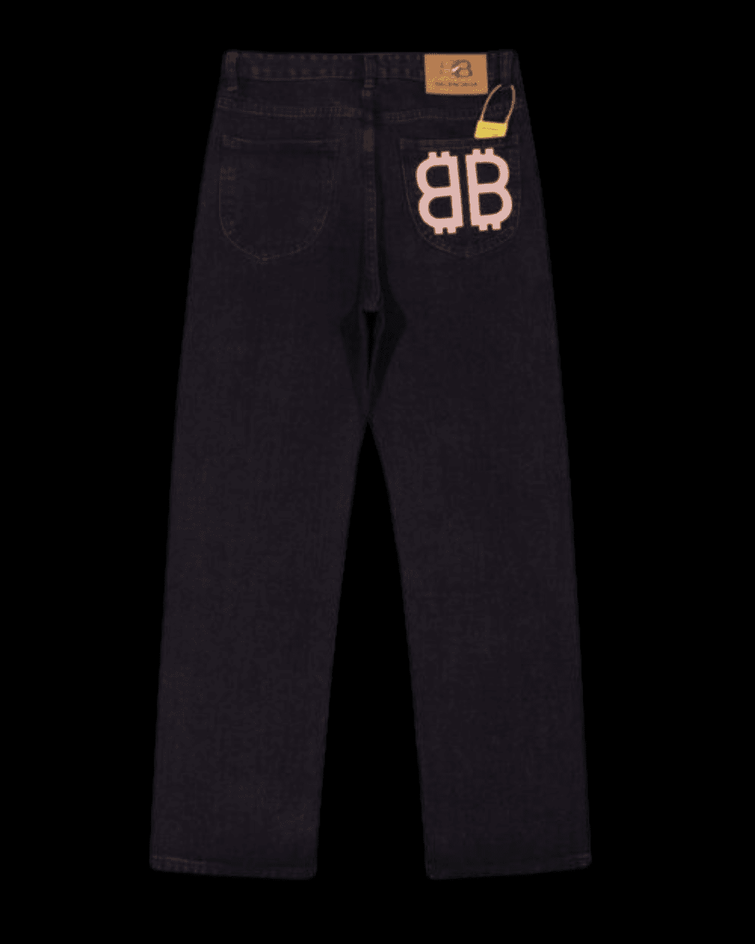 Jeans Balenciaga Nero - con logo rosa 2025